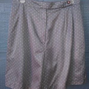 Women's Gray & White Polka Dot Shorts